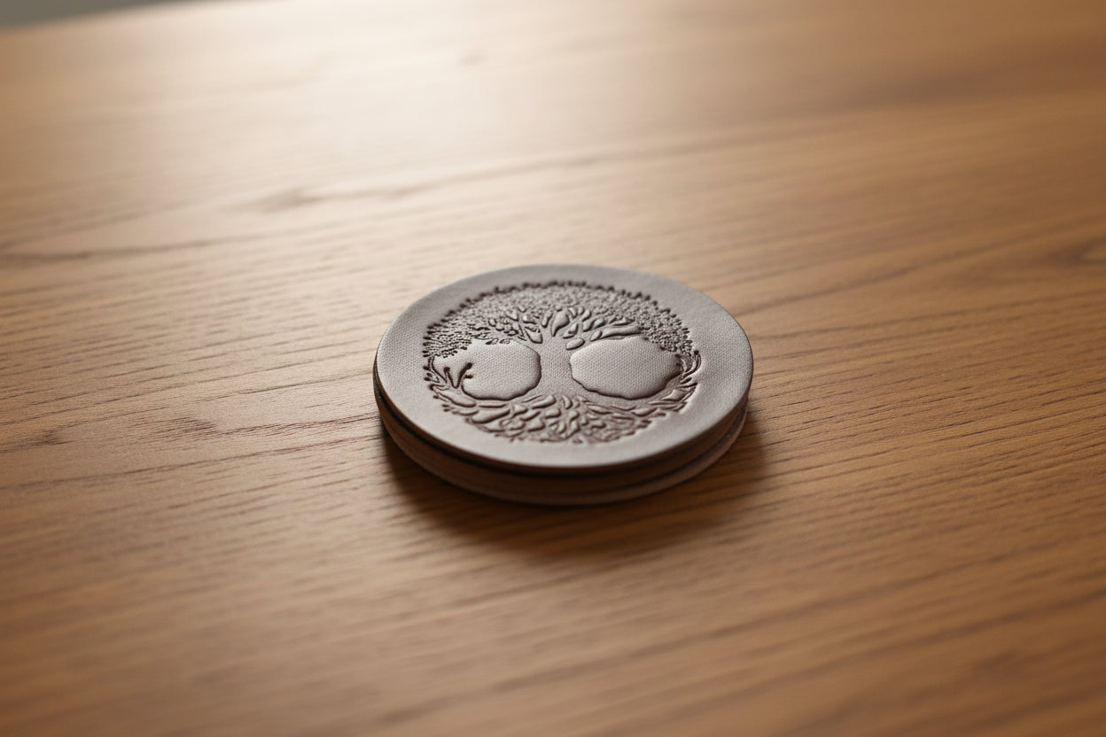 The Leather Coaster Set