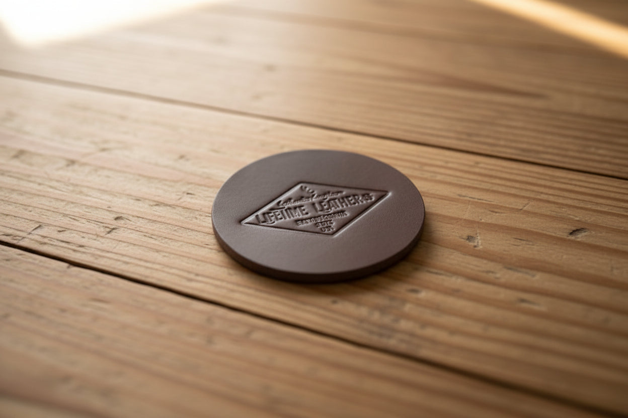 The Leather Coaster Set