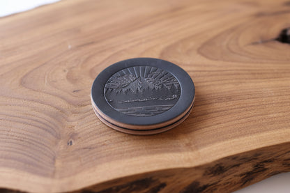 The Leather Coaster Set